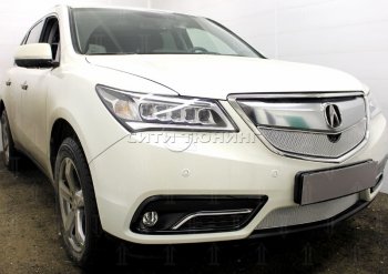 3 849 р. Нижняя решетка радиатора Allest Acura MDX YD3 дорестайлинг (2013-2016) (Хром)  с доставкой в г. Тамбов. Увеличить фотографию 3