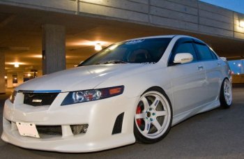 8 399 р. Бампер передний Mugen Style  Acura TSX  CL9 (2003-2008), Honda Accord ( CL,  CM) (2002-2006) (Неокрашенный)  с доставкой в г. Тамбов. Увеличить фотографию 1