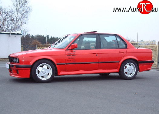 4 499 р. Пороги накладки Elegance BMW 3 серия E30 седан (1982-1991) (стеклопластик жёсткий, Неокрашенные)  с доставкой в г. Тамбов