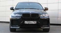 4 749 р. Накладки Global-Tuning на передний бампер автомобиля  BMW X6  E71 (2008-2014) дорестайлинг, рестайлинг (Неокрашенная)  с доставкой в г. Тамбов. Увеличить фотографию 3