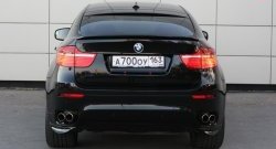 4 749 р. Накладки Global-Tuning на задний бампер автомобиля  BMW X6  E71 (2008-2014) дорестайлинг, рестайлинг (Неокрашенные)  с доставкой в г. Тамбов. Увеличить фотографию 3