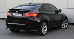 4 749 р. Накладки Global-Tuning на задний бампер автомобиля  BMW X6  E71 (2008-2014) дорестайлинг, рестайлинг (Неокрашенные)  с доставкой в г. Тамбов. Увеличить фотографию 4