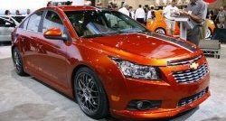 4 199 р. Пороги накладки Z-Line Chevrolet Cruze J300 седан дорестайлинг (2009-2012) (Неокрашенные)  с доставкой в г. Тамбов. Увеличить фотографию 3