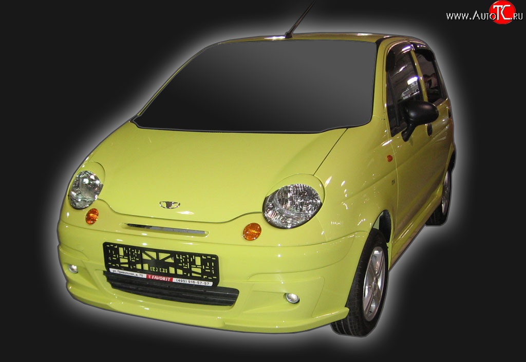 4 349 р. Накладка переднего бампера GT Dynamics Daewoo Matiz M100 дорестайлинг (1998-2000) (Неокрашенная)  с доставкой в г. Тамбов