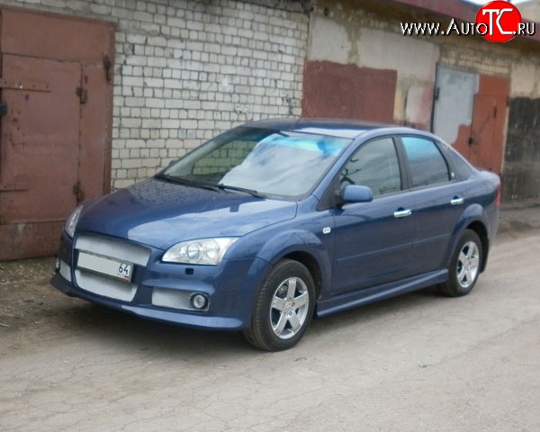 14 999 р. Передний бампер M-VRS Ford Focus 2  седан дорестайлинг (2004-2008) (Неокрашенный)  с доставкой в г. Тамбов