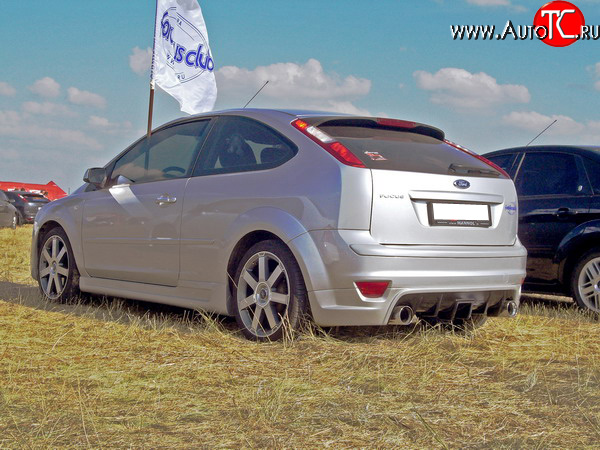 7 799 р. Юбка-диффузор заднего бампера Sport Ford Focus 2 хэтчбэк 3 дв. дорестайлинг (2004-2007) (Неокрашенная)  с доставкой в г. Тамбов