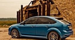 6 999 р. Пороги накладки ST Ford Focus 2 седан рестайлинг (2007-2011) (Неокрашенные)  с доставкой в г. Тамбов. Увеличить фотографию 1