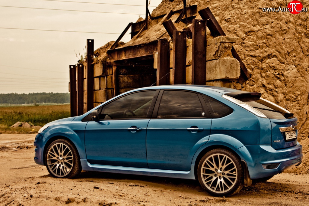 6 999 р. Пороги накладки ST Ford Focus 2 седан рестайлинг (2007-2011) (Неокрашенные)  с доставкой в г. Тамбов