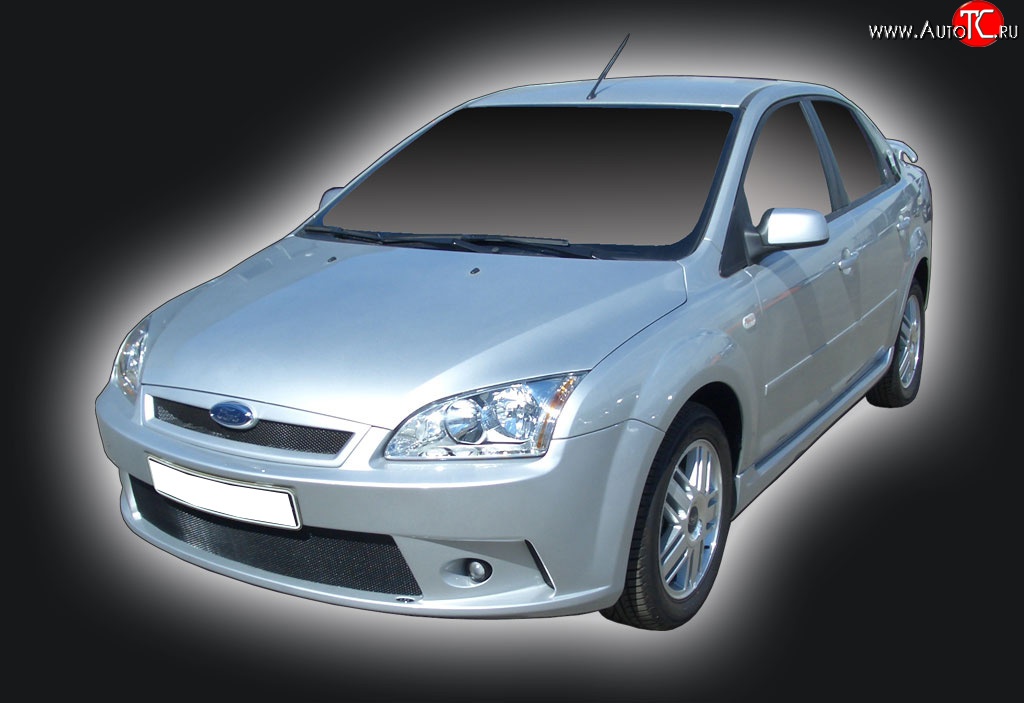 2 549 р. Решётка радиатора GT Dynamics Ford Focus 2  седан дорестайлинг (2004-2008) (Неокрашенная)  с доставкой в г. Тамбов