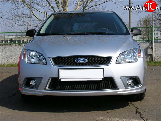 6 099 р. Передний бампер YTG Ford Focus 2  седан дорестайлинг (2004-2008) (Неокрашенный)  с доставкой в г. Тамбов