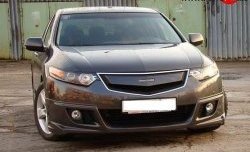 3 989 р. Вставка в оригинальную решетку радиатора MUGEN (дорестайлинг)  Honda Accord  CU (2008-2011) седан дорестайлинг (Неокрашенная)  с доставкой в г. Тамбов. Увеличить фотографию 1