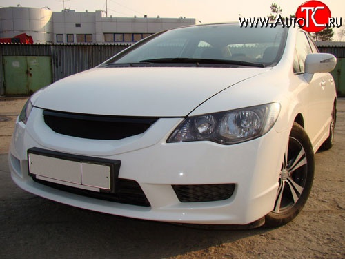 4 599 р. Решётка радиатора Mugen Style  Honda Civic  FD (2009-2011) седан рестайлинг (Неокрашенная)  с доставкой в г. Тамбов