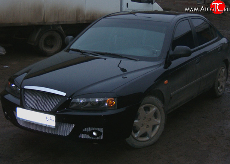 3 399 р. Передний бампер M-VRS Hyundai Elantra XD седан дорестайлинг (2000-2003) (Неокрашенный)  с доставкой в г. Тамбов