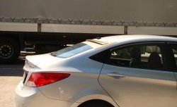 3 299 р. Козырёк на заднее лобовое стекло Sport Hyundai Solaris RBr седан рестайлинг (2014-2017) (Неокрашенный)  с доставкой в г. Тамбов. Увеличить фотографию 2