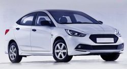 1 099 р. Реснички Sport Hyundai Solaris RBr седан дорестайлинг (2010-2014) (Неокрашенные)  с доставкой в г. Тамбов. Увеличить фотографию 4