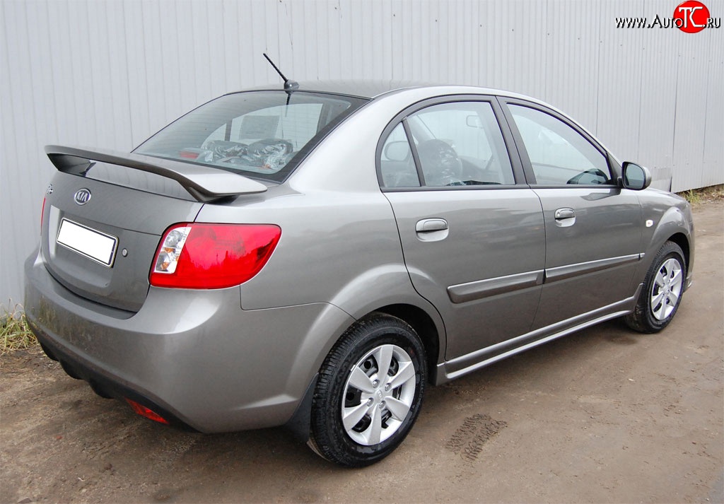 5 799 р. Спойлер GT Dynamics KIA Rio 2 JB дорестайлинг седан (2005-2009) (Неокрашенный)  с доставкой в г. Тамбов