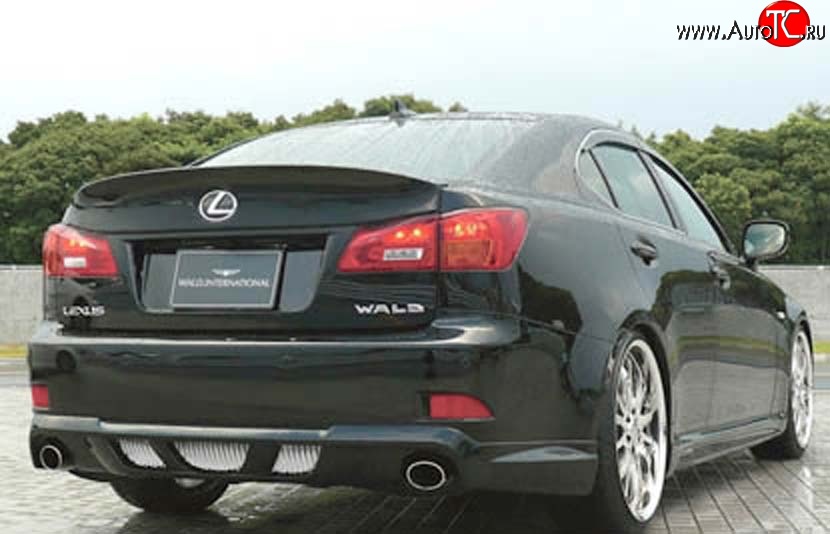 12 599 р. Накладка заднего бампера Wald Lexus IS350 XE20 седан дорестайлинг (2005-2013) (Неокрашенная)  с доставкой в г. Тамбов