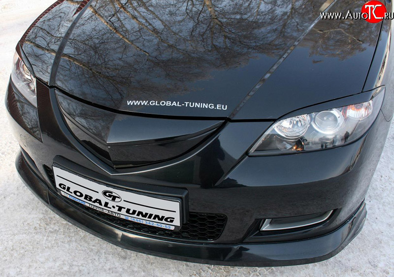 3 049 р. Радиаторная решётка Global-Tuning  Mazda 3/Axela  BK (2003-2006) дорестайлинг седан (Неокрашенная)  с доставкой в г. Тамбов