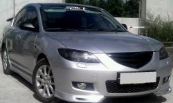 2 309 р. Комплект клыков Sport-V2 на передний бампер автомобиля  Mazda 3/Axela  BK (2003-2006) дорестайлинг седан (Неокрашенная)  с доставкой в г. Тамбов. Увеличить фотографию 1