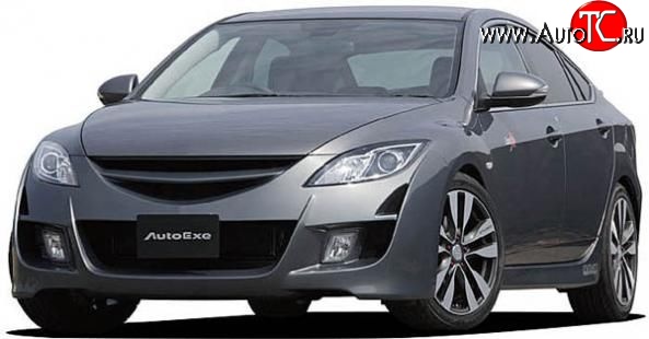 6 649 р. Передний бампер AutoExq  Mazda 6  GH (2007-2010) дорестайлинг лифтбэк, дорестайлинг седан, дорестайлинг универсал (Неокрашенный)  с доставкой в г. Тамбов