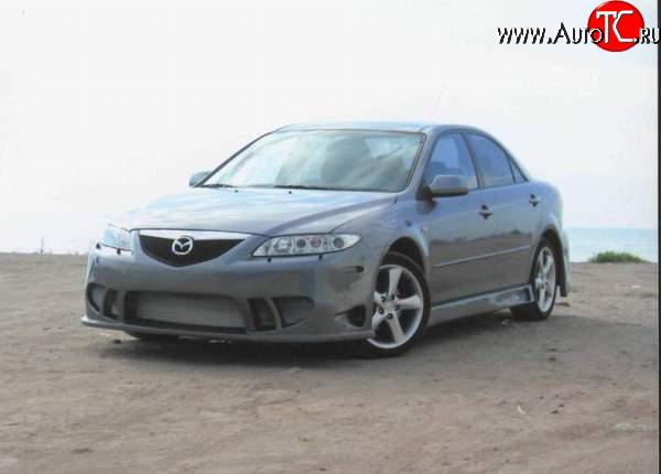 8 449 р. Передний бампер на Mazda 6 GG седан дорестайлинг (2002-2005)  с доставкой в г. Тамбов