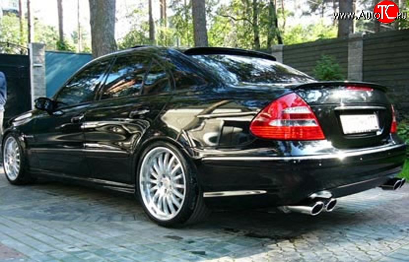 2 699 р. Козырёк AMG на заднее лобовое стекло автомобиля  Mercedes-Benz E-Class  W211 (2002-2009) дорестайлинг седан, рестайлинг седан (Неокрашенный)  с доставкой в г. Тамбов