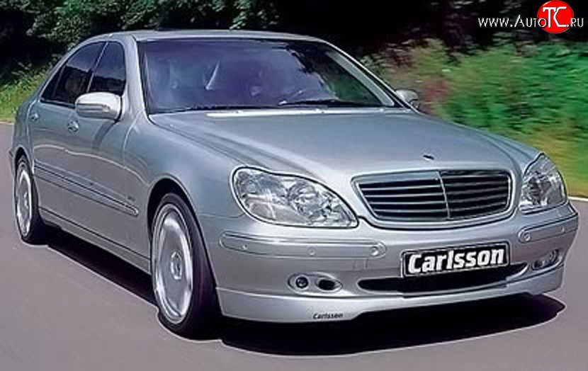 8 949 р. Накладка переднего бампера CARLSSON Mercedes-Benz S class W220 (1998-2005) (Неокрашенная)  с доставкой в г. Тамбов