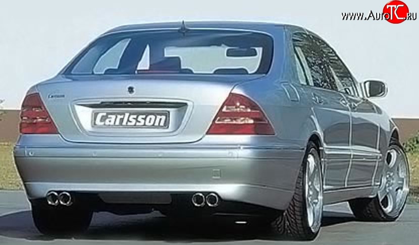 8 949 р. Накладка заднего бампера CARLSSON Mercedes-Benz S class W220 (1998-2005) (Неокрашенная)  с доставкой в г. Тамбов