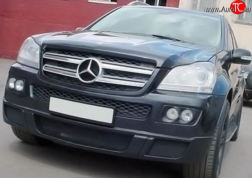 22 599 р. Накладка переднего бампера BRABUS Mercedes-Benz GL class X164 дорестайлинг (2006-2009) (Неокрашенная)  с доставкой в г. Тамбов