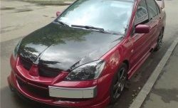 6 399 р. Накладка переднего бампера Evo Mitsubishi Lancer 9 1-ый рестайлинг седан (2003-2005) (Неокрашенная)  с доставкой в г. Тамбов. Увеличить фотографию 3