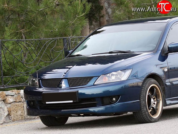 5 749 р. Накладка переднего бампера Sport 2.0 Mitsubishi Lancer 9 2-ой рестайлинг седан (2005-2009) (Неокрашенная)  с доставкой в г. Тамбов