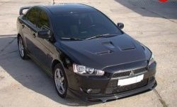 4 849 р. Накладка Zodiak на передний бампер  Mitsubishi Lancer  10 (2007-2017) седан дорестайлинг, хэтчбэк дорестайлинг, седан рестайлинг, хэтчбек 5 дв рестайлинг (Неокрашенная)  с доставкой в г. Тамбов. Увеличить фотографию 4