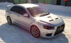 31 799 р. Пластиковый капот Evo Mitsubishi Lancer 10 хэтчбэк дорестайлинг (2007-2010) (Неокрашенный)  с доставкой в г. Тамбов. Увеличить фотографию 3