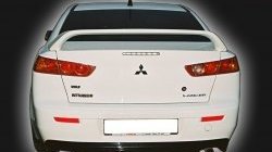 4 249 р. Накладка заднего бампера GT Dynamics Mitsubishi Lancer 10 седан дорестайлинг (2007-2010) (Неокрашенная)  с доставкой в г. Тамбов. Увеличить фотографию 2