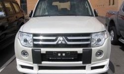 Накладка переднего бампера Sport Mitsubishi Pajero 4 V90 дорестайлинг (2006-2011)