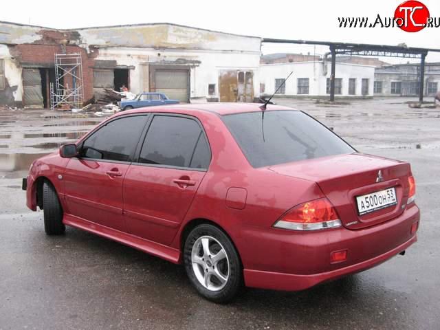 4 049 р. Накладка заднего бампера на Mitsubishi Lancer 9 2-ой рестайлинг седан (2005-2009)  с доставкой в г. Тамбов