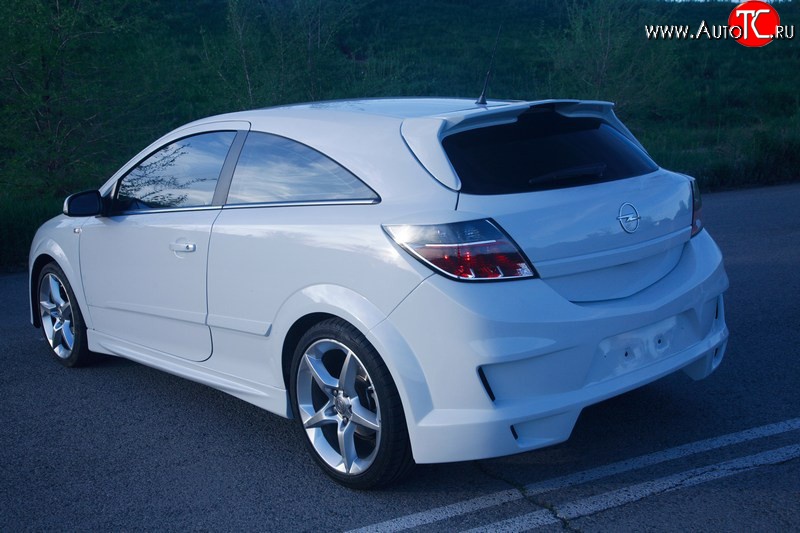 10 399 р. Задний бампер DM-Style  Opel Astra  H GTC (2004-2011) хэтчбек 3 дв. дорестайлинг, хэтчбек 3 дв. рестайлинг (Без сетки, Неокрашенный)  с доставкой в г. Тамбов