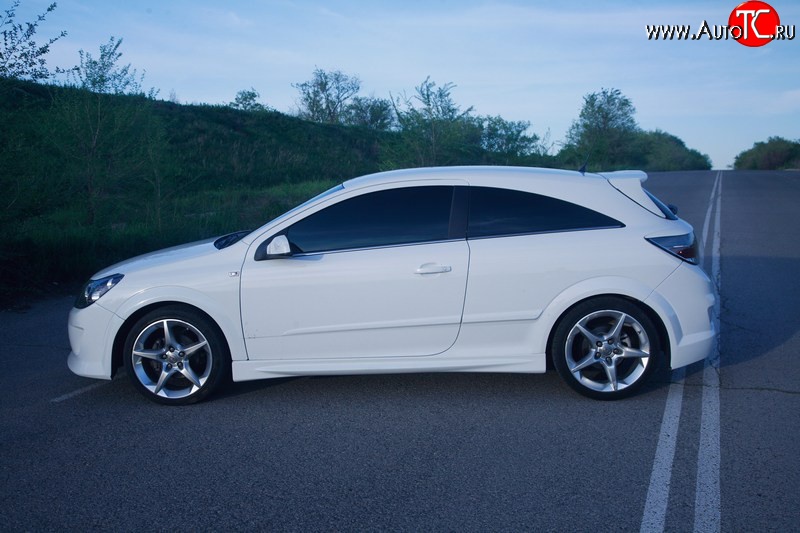 4 599 р. Пороги накладки DM-Style  Opel Astra  H GTC (2004-2011) хэтчбек 3 дв. дорестайлинг, хэтчбек 3 дв. рестайлинг (Неокрашенные)  с доставкой в г. Тамбов