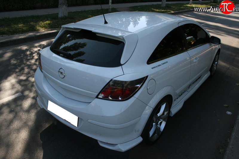 2 969 р. Комплект накладок на задний бампер Global Tuning  Opel Astra  H GTC (2004-2009) хэтчбек 3 дв. дорестайлинг, хэтчбек 3 дв. рестайлинг (Неокрашенная)  с доставкой в г. Тамбов