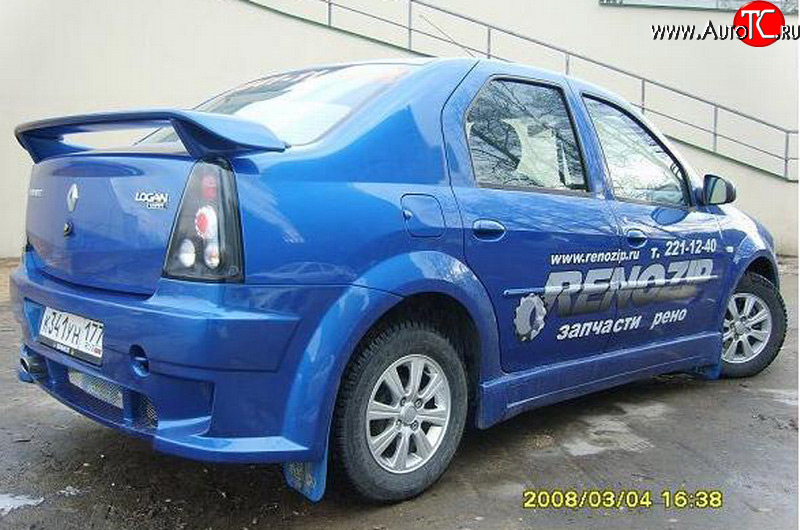 6 499 р. Низкий спойлер Power DM Renault Logan 1 дорестайлинг (2004-2010) (Неокрашенный)  с доставкой в г. Тамбов