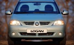 3 379 р. Передний бампер SAT Renault Logan 1 дорестайлинг (2004-2010) (Неокрашенный)  с доставкой в г. Тамбов. Увеличить фотографию 2