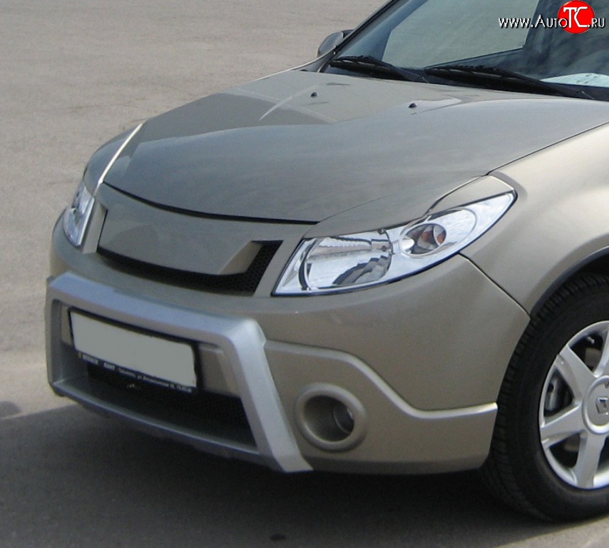 1 849 р. Реснички Kart RS Renault Sandero (BS) (2009-2014) (Неокрашенные)  с доставкой в г. Тамбов