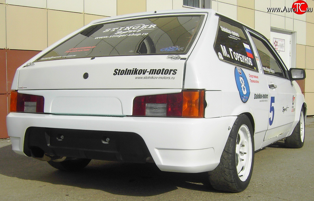 3 899 р. Задний бампер Evo Лада 2109 (1987-2004) (Неокрашенный)  с доставкой в г. Тамбов