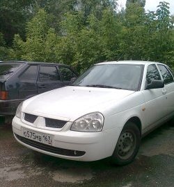 749 р. Решётка радиатора Car.t MMC Style Лада Приора 2172 хэтчбек дорестайлинг (2008-2014) (Неокрашенная)  с доставкой в г. Тамбов. Увеличить фотографию 2