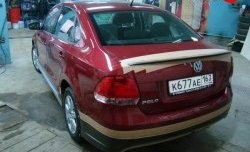 3 899 р. Лип спойлер Racing Volkswagen Polo 5 седан дорестайлинг (2009-2015) (Неокрашенный)  с доставкой в г. Тамбов. Увеличить фотографию 2