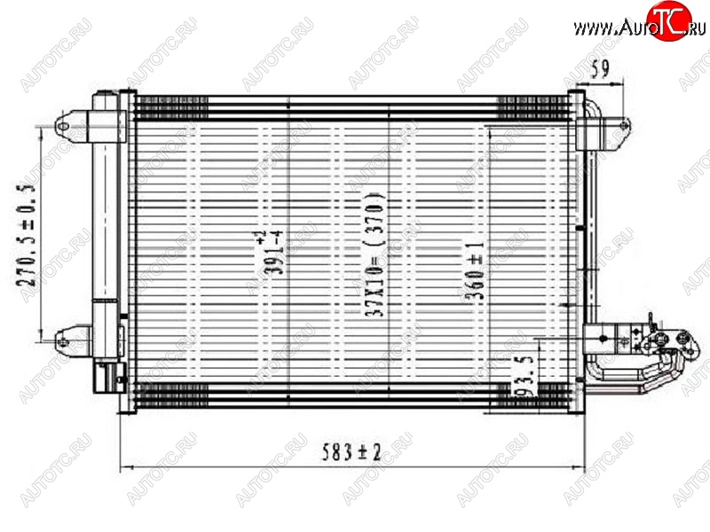 5 199 р. Радиатор кондиционера SAT  Audi A3 (8PA хэтчбэк 5 дв.,  8P1 хэтчбэк 3 дв.), TT (8J), Seat Altea (5P), Leon (1P хэтчбэк 5 дв.), Toledo (универсал,  5P), Skoda Octavia (A5), Superb (B6 (3T),  B6 (3T5),  (B6) 3T), Yeti, Volkswagen Eos, Golf (5,  6), Jetta (A5), Scirocco (дорестайлинг,  рестайлинг), Touran (1T)  с доставкой в г. Тамбов