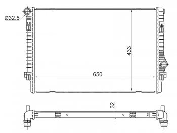 6 649 р. Радиатор двигателя SAT (650*433*32 мм)  Audi A3 (8VS седан,  8VA хэтчбэк 5 дв.,  8V1), Q3 (8U), Seat Leon (5F хэтчбэк 5 дв.,  5F), Skoda Octavia (A7), Superb (B8 (3V),  B8 (3V5)), Volkswagen Passat (B8,  B8.5)  с доставкой в г. Тамбов. Увеличить фотографию 1