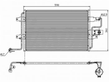 5 399 р. Радиатор кондиционера SAT  Audi A3 (8LA хэтчбэк 5 дв.,  8L1 хэтчбэк 3 дв.), TT (8N), Skoda Octavia (Tour A4 1U2,  Tour A4 1U5), Volkswagen Bora, Golf (4), Jetta (A4)  с доставкой в г. Тамбов. Увеличить фотографию 1