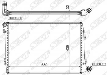 Радиатор двигателя SAT Volkswagen Jetta A5 седан (2005-2011)