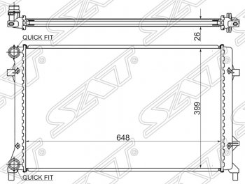 5 499 р. Радиатор двигателя SAT (1.4 / 1.6 / 1.8 / 2.0 / 2.5) Volkswagen Jetta A5 седан (2005-2011)  с доставкой в г. Тамбов. Увеличить фотографию 1